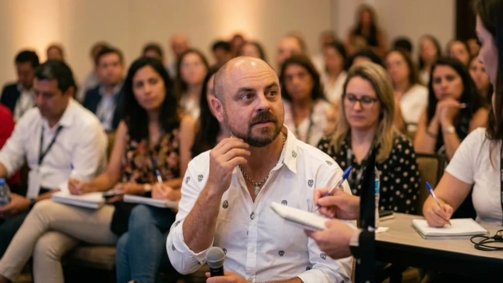 Astrólogo de Lógica Astrológica dando una conferencia sobre la tradición y la ciencia de la vida en astrología.